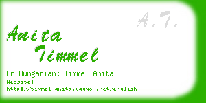 anita timmel business card